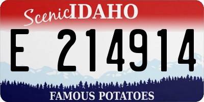 ID license plate E214914