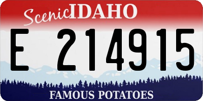 ID license plate E214915