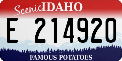 ID license plate E214920