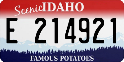 ID license plate E214921