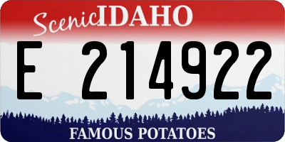 ID license plate E214922