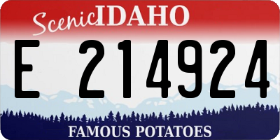 ID license plate E214924