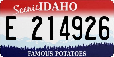 ID license plate E214926