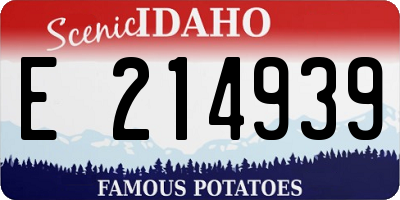 ID license plate E214939