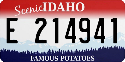 ID license plate E214941