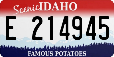 ID license plate E214945