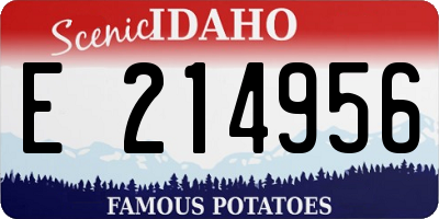 ID license plate E214956