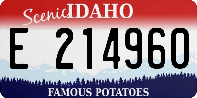 ID license plate E214960