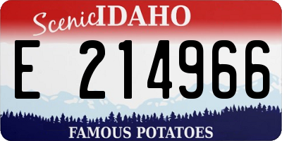 ID license plate E214966