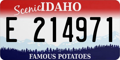 ID license plate E214971