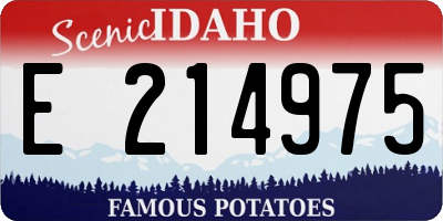 ID license plate E214975