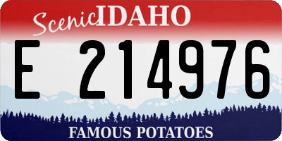 ID license plate E214976