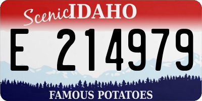 ID license plate E214979