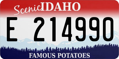 ID license plate E214990