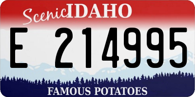 ID license plate E214995