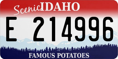 ID license plate E214996