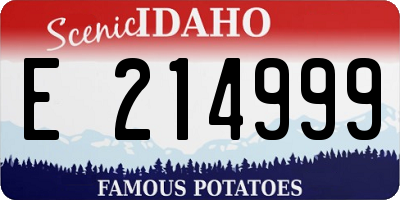 ID license plate E214999
