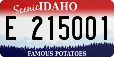 ID license plate E215001