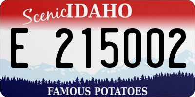 ID license plate E215002