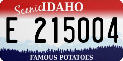 ID license plate E215004