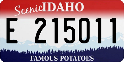 ID license plate E215011