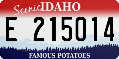ID license plate E215014