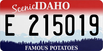 ID license plate E215019