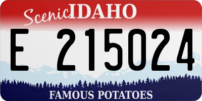 ID license plate E215024
