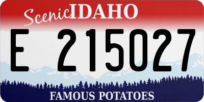 ID license plate E215027