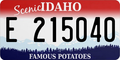 ID license plate E215040