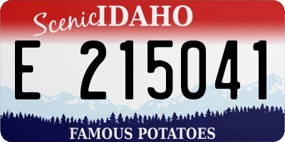 ID license plate E215041