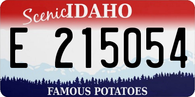 ID license plate E215054