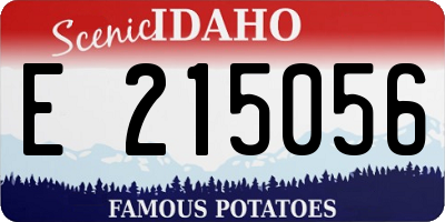 ID license plate E215056