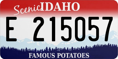 ID license plate E215057