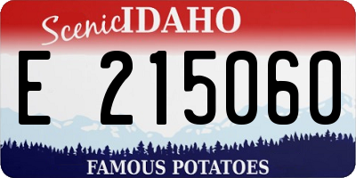ID license plate E215060