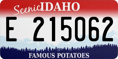 ID license plate E215062
