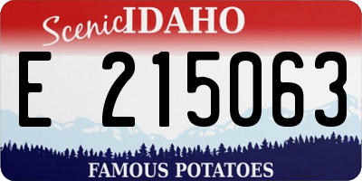 ID license plate E215063