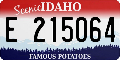 ID license plate E215064