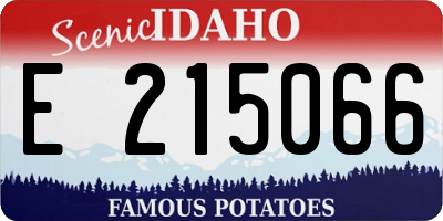 ID license plate E215066