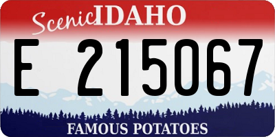 ID license plate E215067