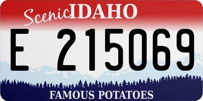 ID license plate E215069