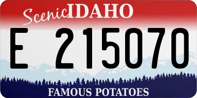 ID license plate E215070