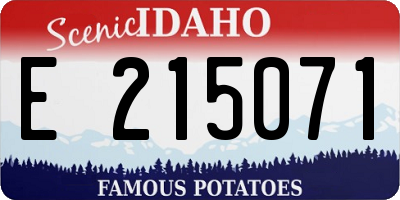 ID license plate E215071