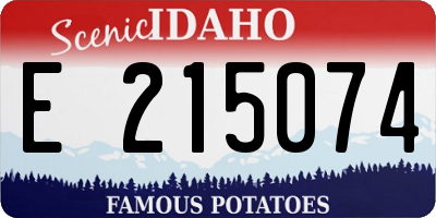 ID license plate E215074