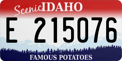 ID license plate E215076