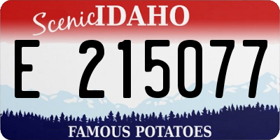 ID license plate E215077