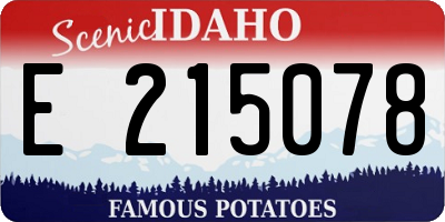 ID license plate E215078