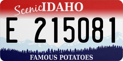 ID license plate E215081