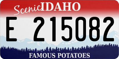 ID license plate E215082
