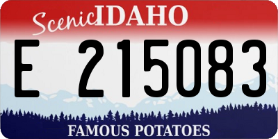 ID license plate E215083
